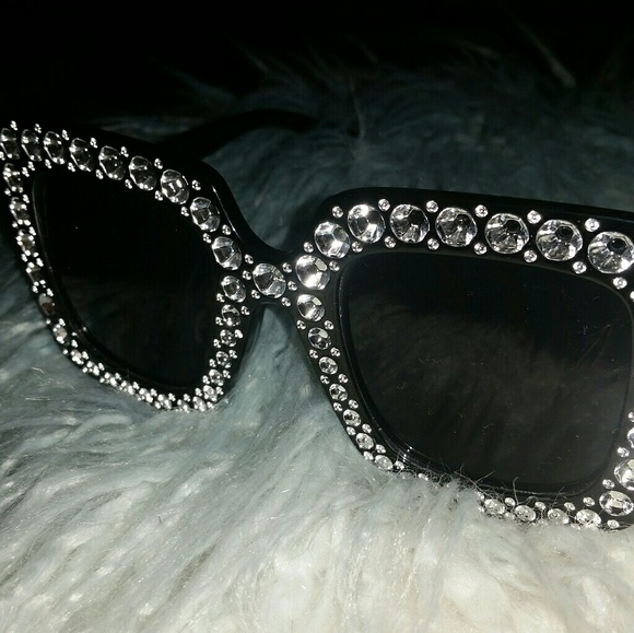 😎*ONE LEFT* Oversized Square Bling Sunglasses New - Picture 3 of 5